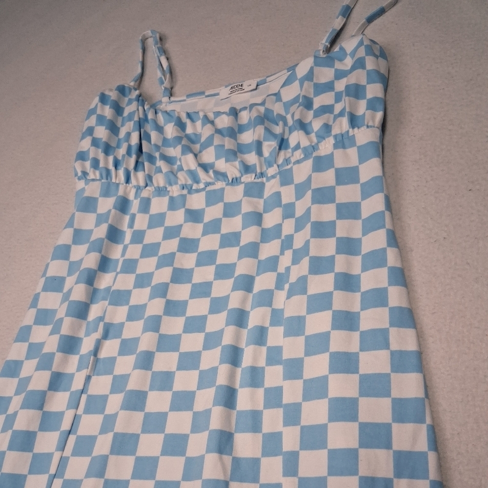Ardene Light Blue and White Checkered Dress - Picture 3 of 4